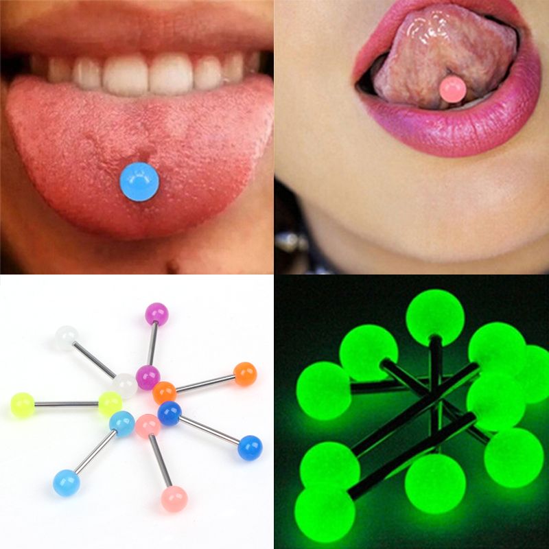 20pcs Of Lot Acrylic Tongue Piercing Barbell Bars Piercing