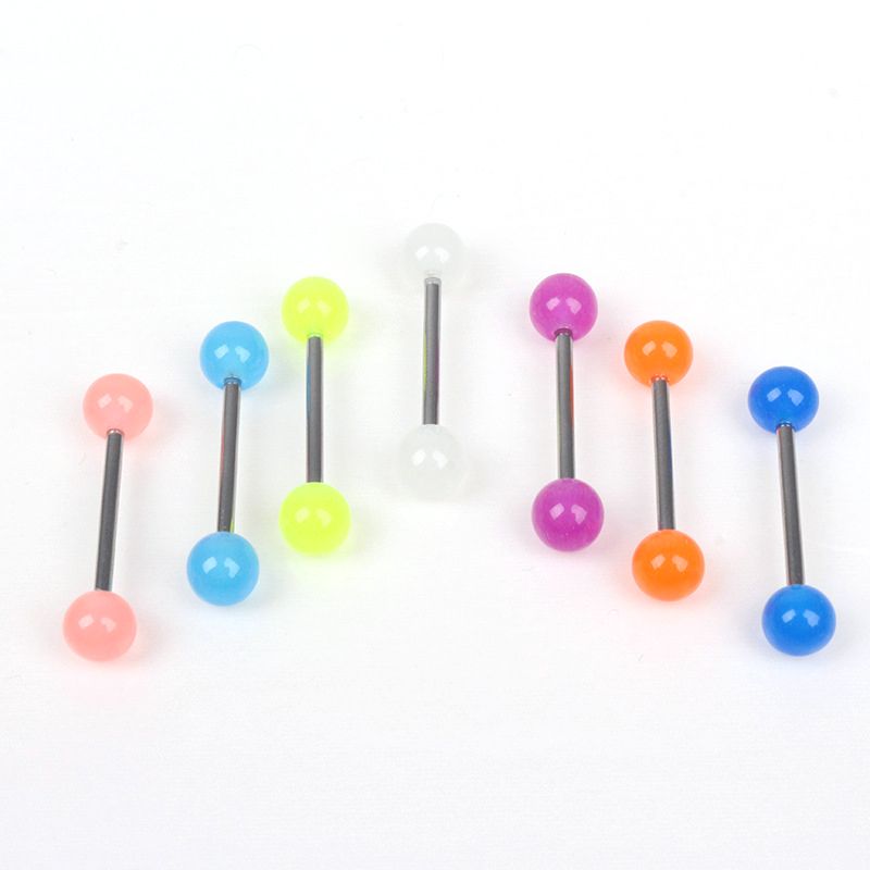 20pcs Of Lot Acrylic Tongue Piercing Barbell Bars Piercing