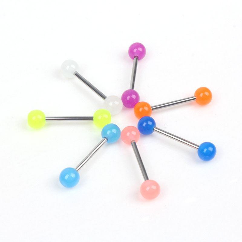 20pcs Of Lot Acrylic Tongue Piercing Barbell Bars Piercing