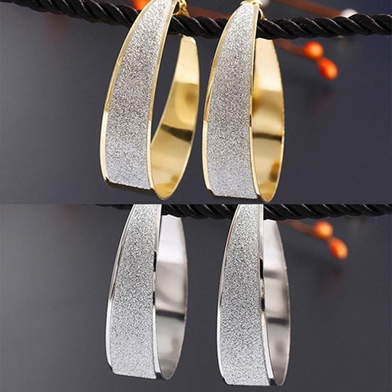 Women Fashion Cool Style Big Hoop Round Jewelry-Gold