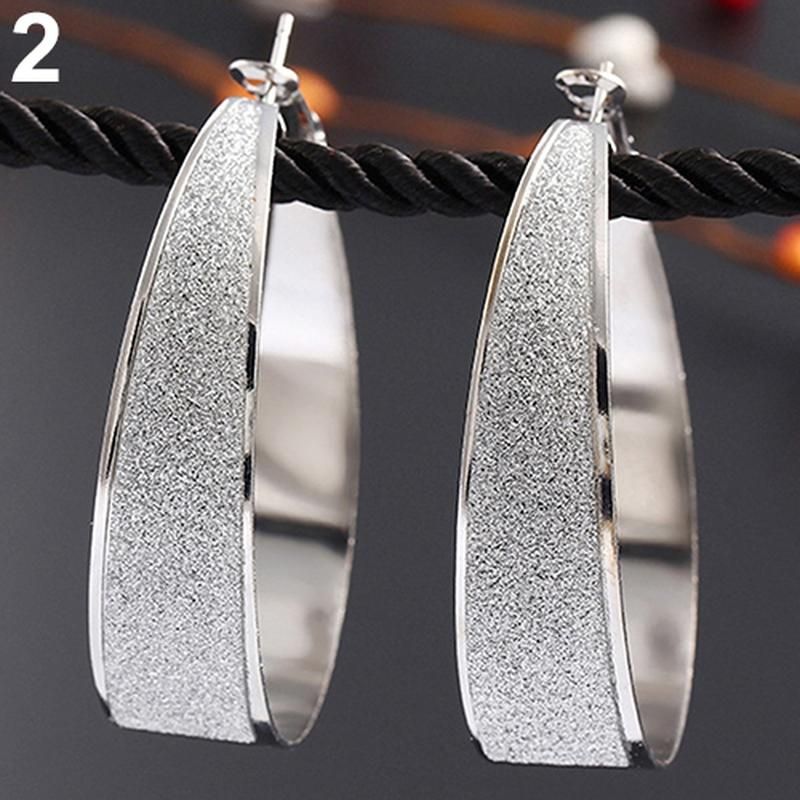 Women Fashion Cool Style Big Hoop Round Jewelry-Gold
