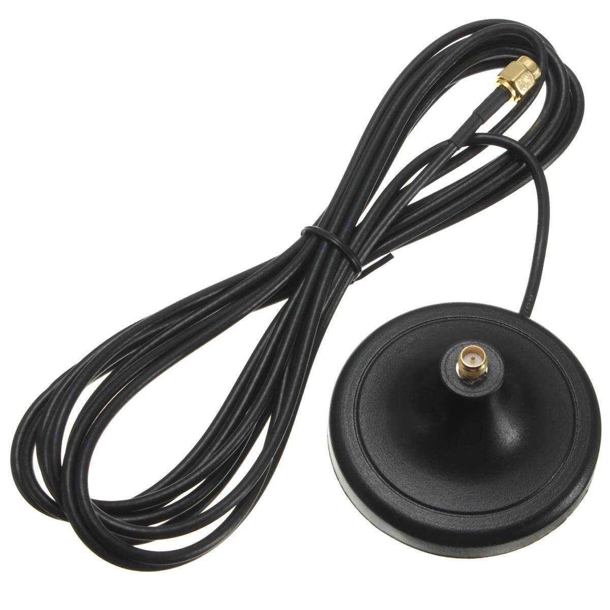 2PCS 3M RP-SMA WiFi Extension Cable Connector 3G With Magnetic Base