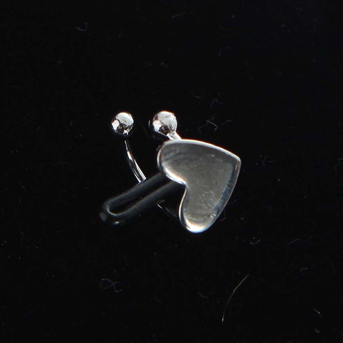 Earrings Exquisite Non Pierced Alloy Heart Star-Silver