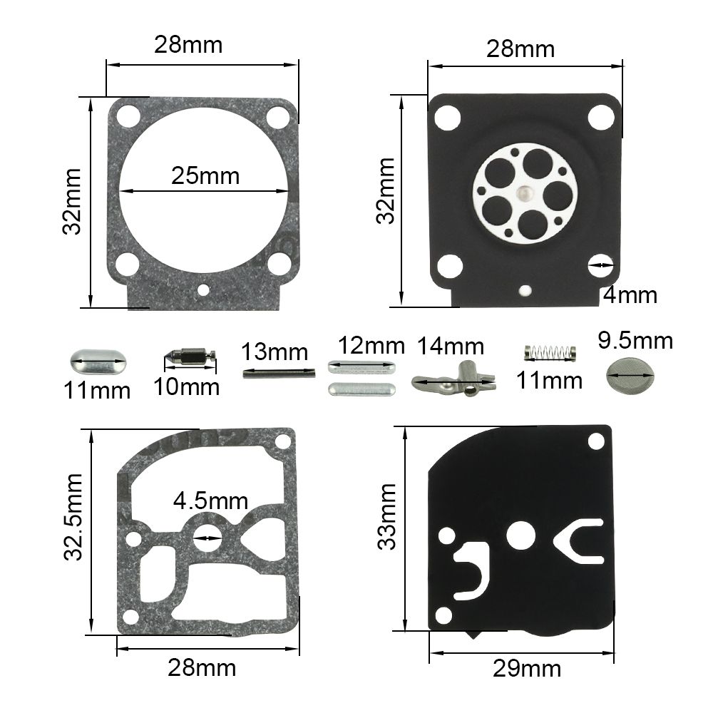 Carburetor Repair Rebuild Gasket Kit Rb-100 For St