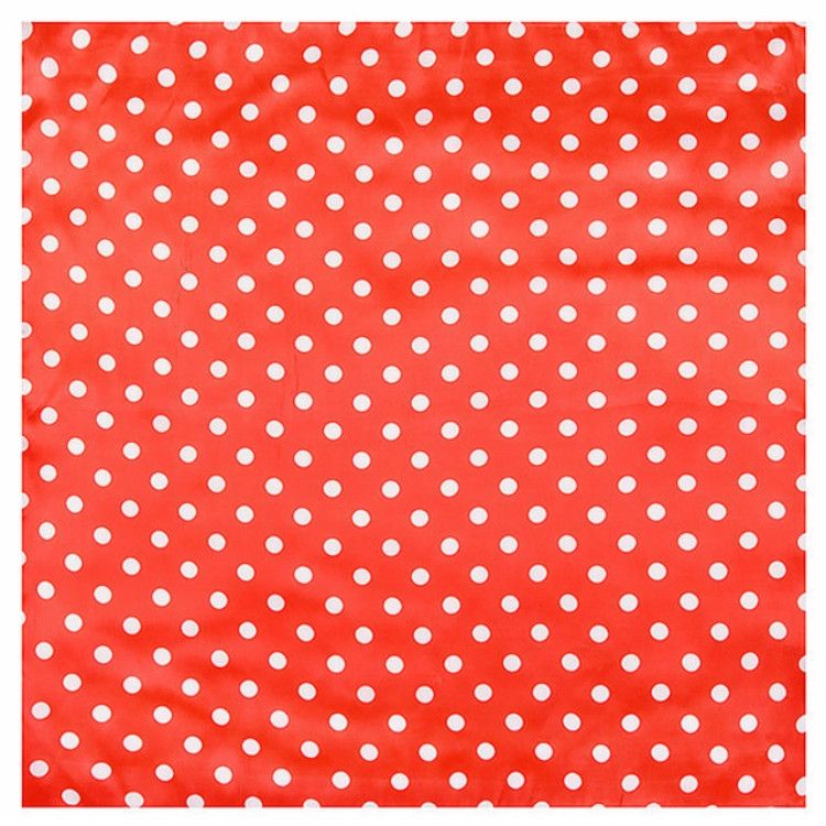 Scarf Ladies Dots Pattern Silk Imitation Square Scarf