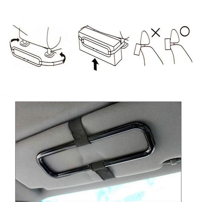 Car Vehicle Sun Visor Seat Back Plastic Tissue Box Holder-