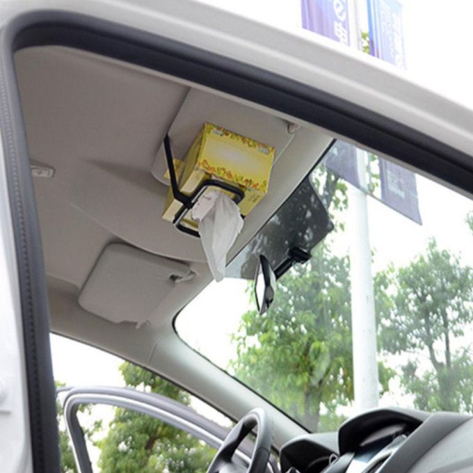 Car Vehicle Sun Visor Seat Back Plastic Tissue Box Holder-