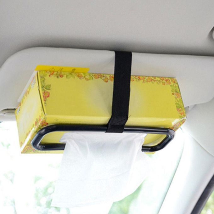 Car Vehicle Sun Visor Seat Back Plastic Tissue Box Holder-