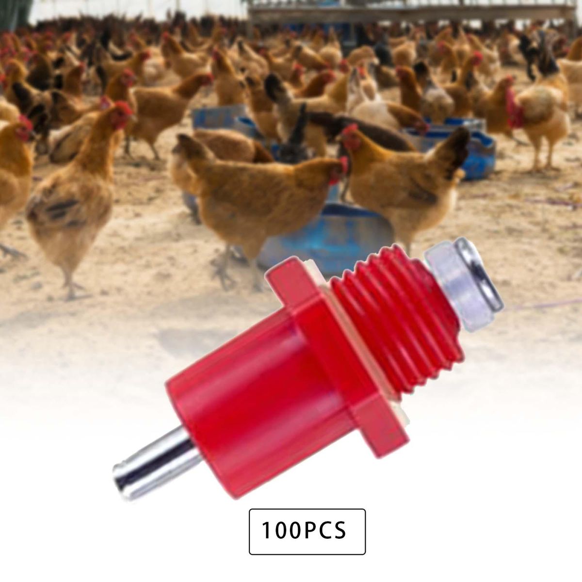 100 Pieces Automatic Poultry Water Drinker Screw Style