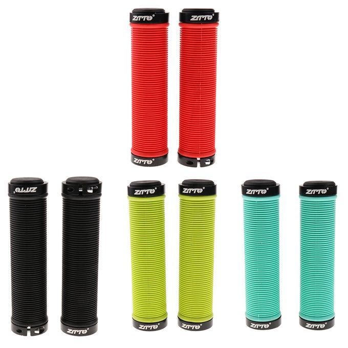 MTB Bike Handlebar Grips Silicone  Lock On Anti Slip Bicycle Black