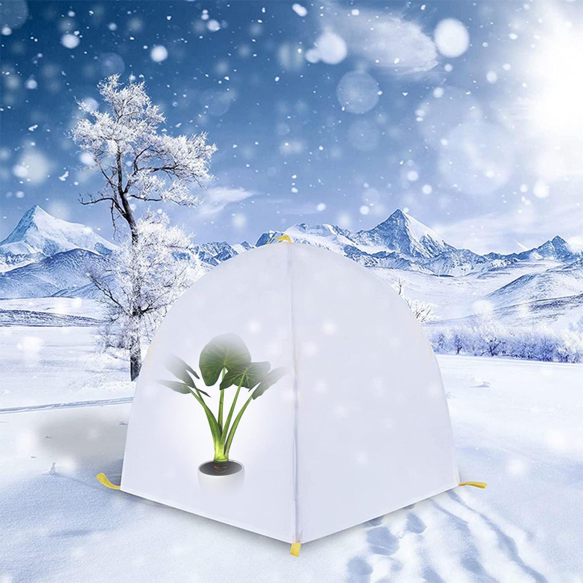 1 Set Plant Frost Protective Covers Winter Shrub Covers Warm Plant Protection