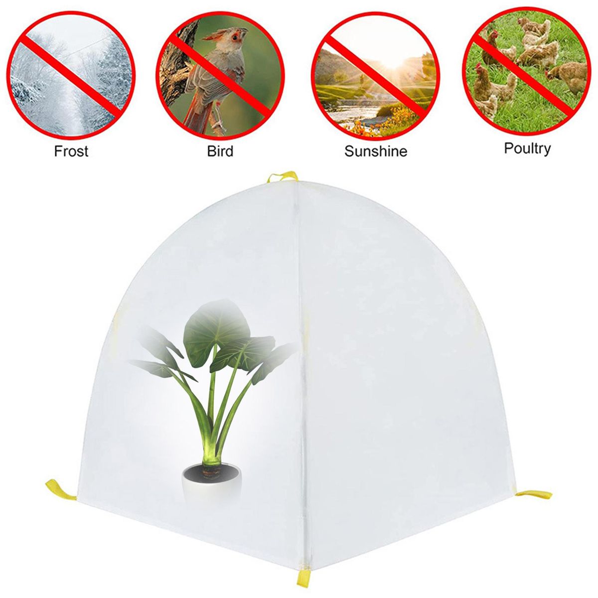 1 Set Plant Frost Protective Covers Winter Shrub Covers Warm Plant Protection