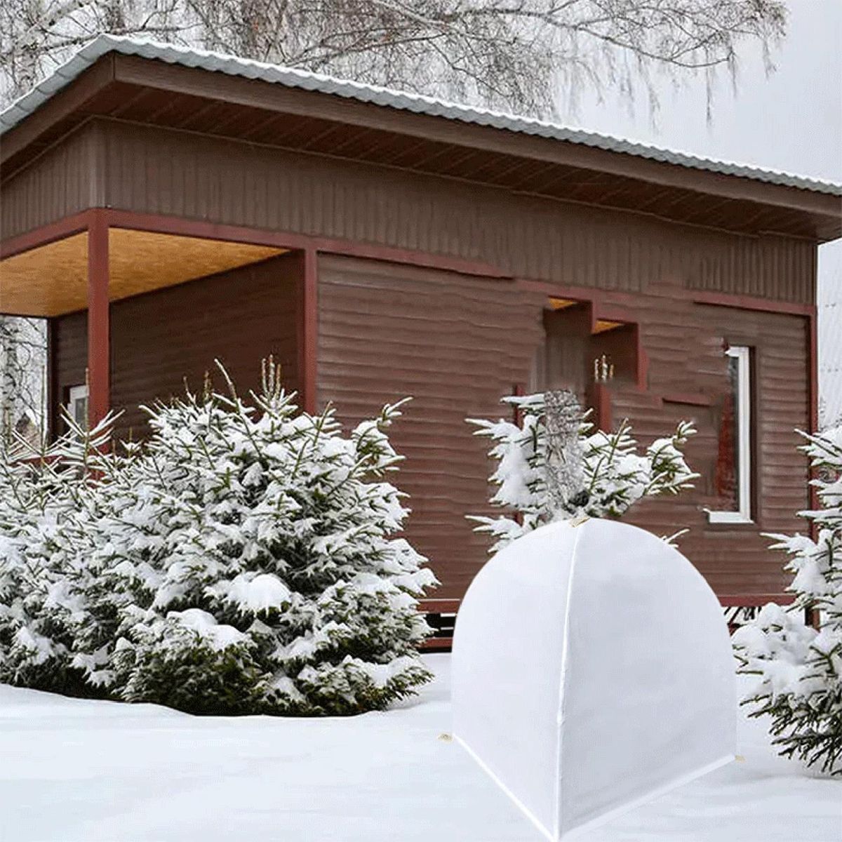1 Set Plant Frost Protective Covers Winter Shrub Covers Warm Plant Protection