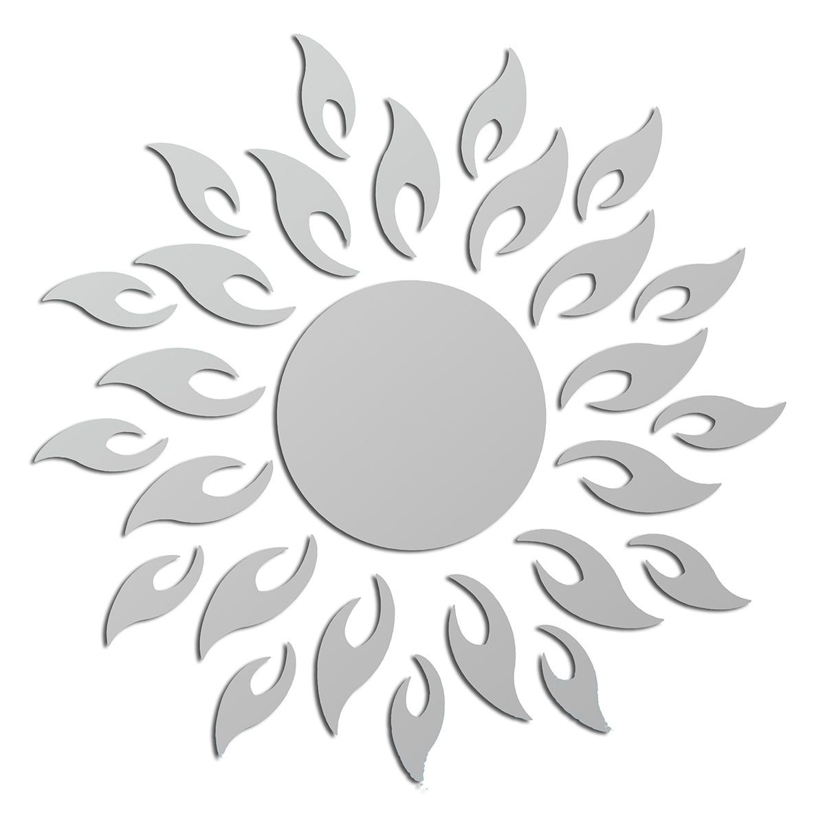 Removable 3D Sunshine Sun Flower Decorative Wall Mirror