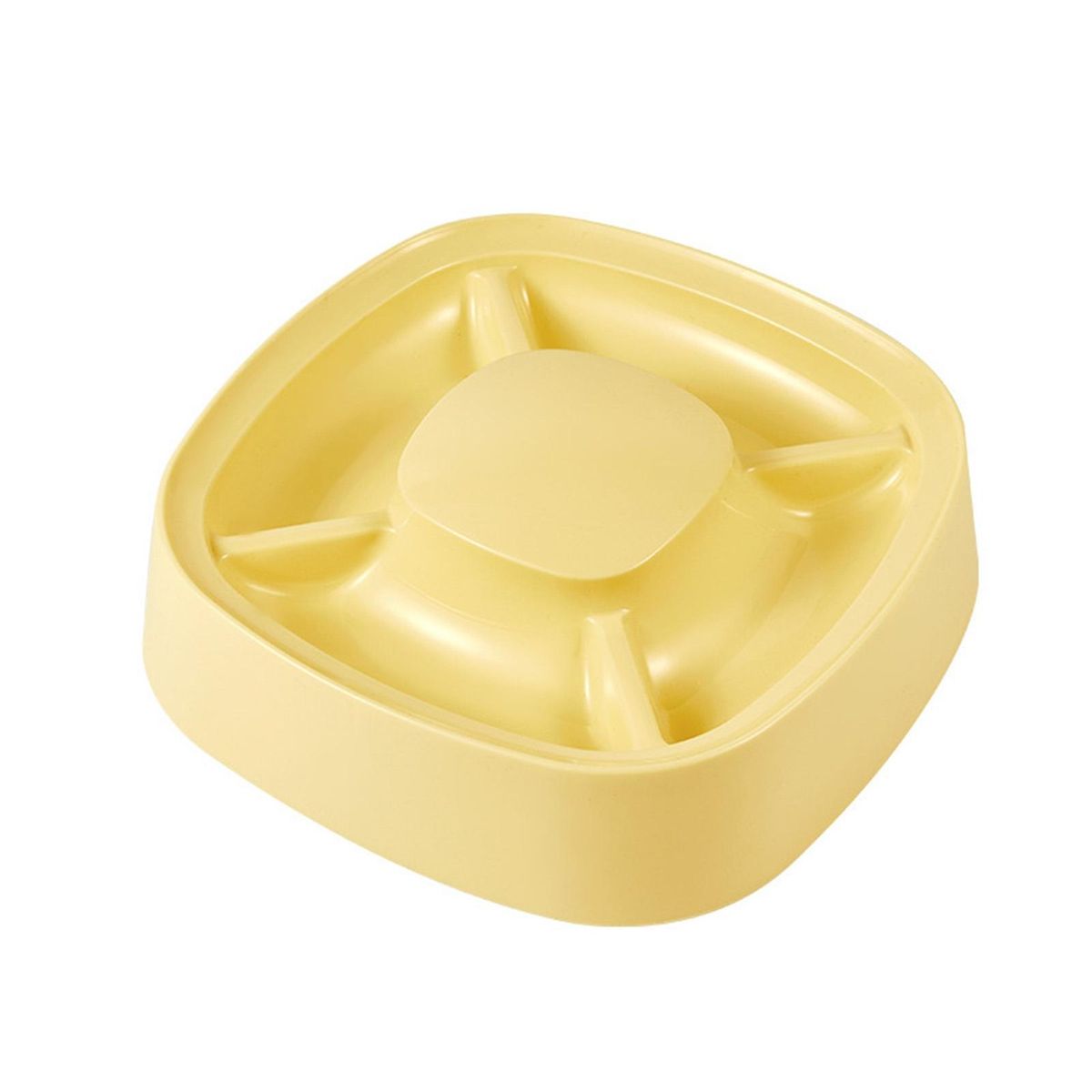 Pet Bowl Pet Cat Dog Water Food Dispenser Dish Yellow