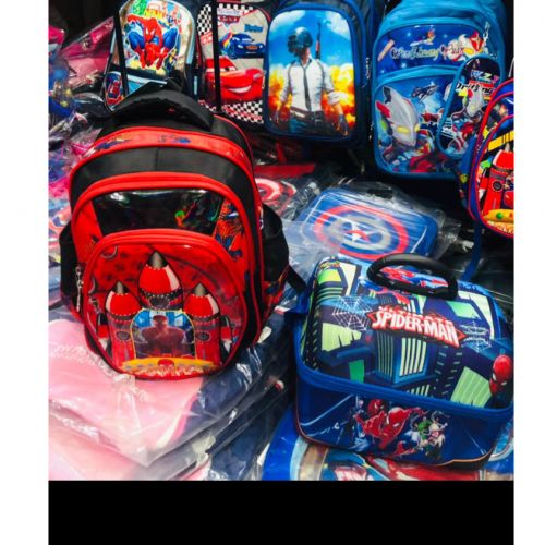 TROLLEY SPIDERMAN CHARACTER CHILDREN SCHOOL BAG/LUNCHBOX