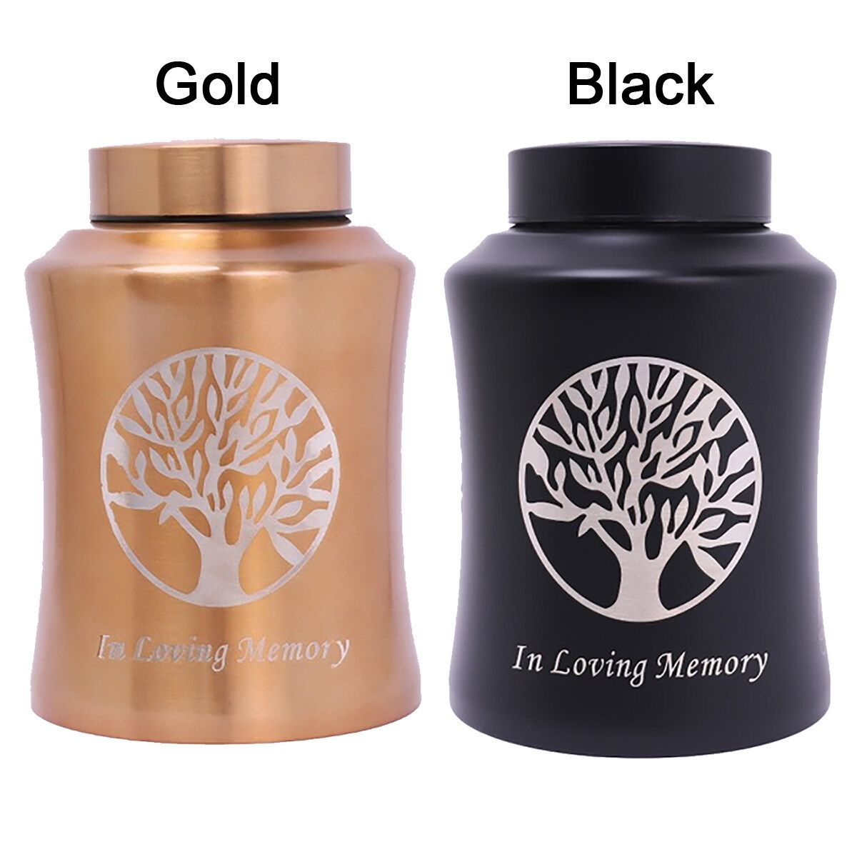 Pet Ashes Pet Keepsake Urn Glory Custom Engraved Tree Of Life Cremation Urn Gold 800ml