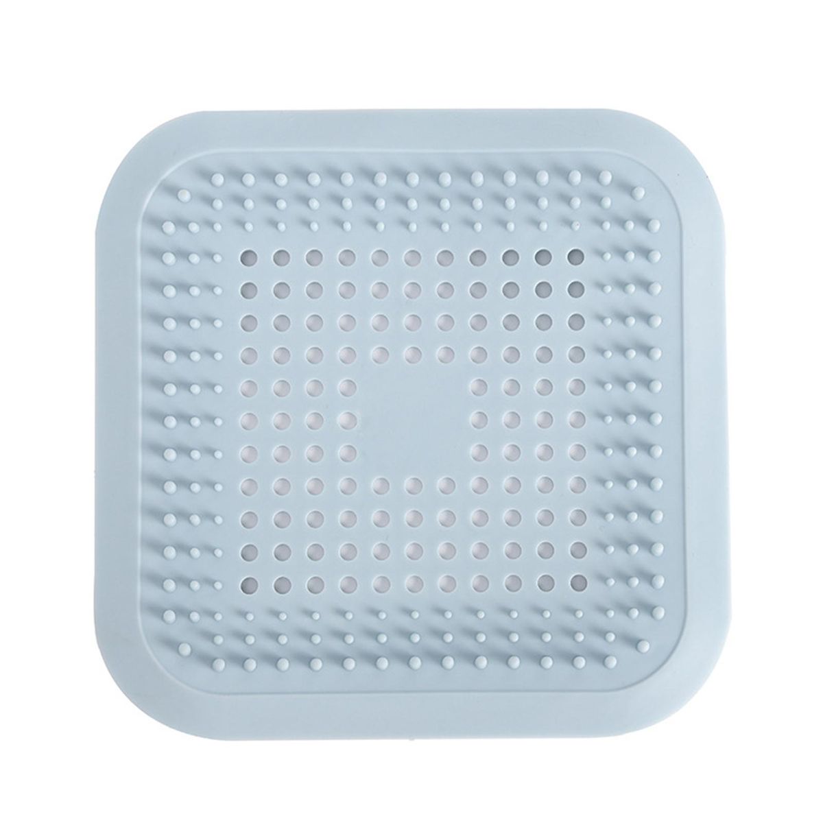 Floor Sink Strainer Set Hair Catcher Drain Protector for Bathroom Light Blue