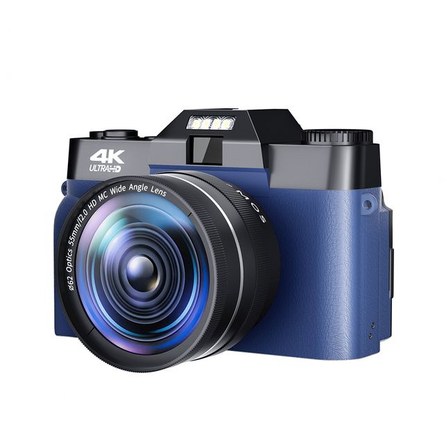 Professional Digital Camera 48MP Vloing Camcorder For YouTube WIFI Portable Handheld Photographic Cameras 16xZoom Camera 4k Blue
