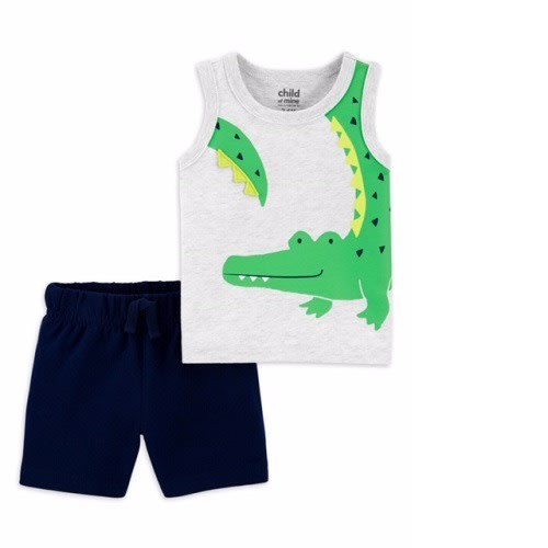 Child Of Mine Baby Boy Tank Top & Shorts Set 2 Pcs - Croc