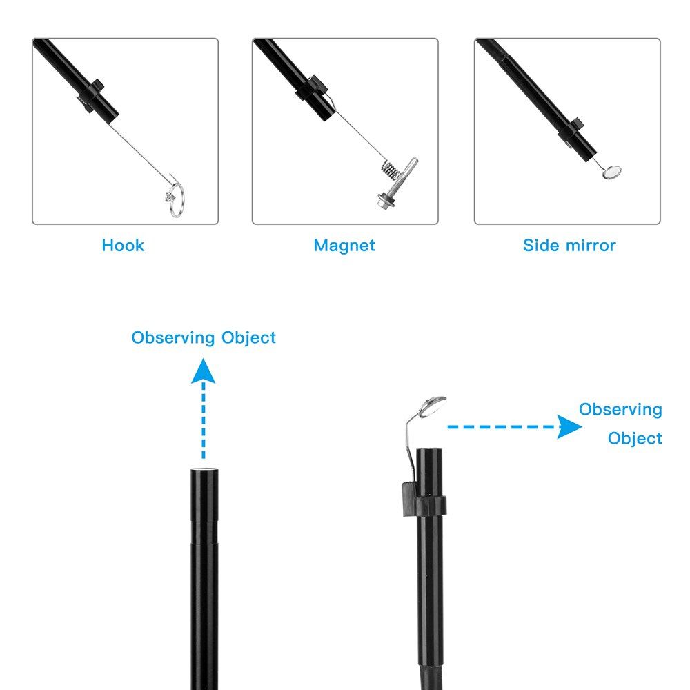 5.5mm Lens Wifi Endoscope Camera Flexible F220 For Car  Industrial Endoscope Camera For Android Phone PC With 6 LED