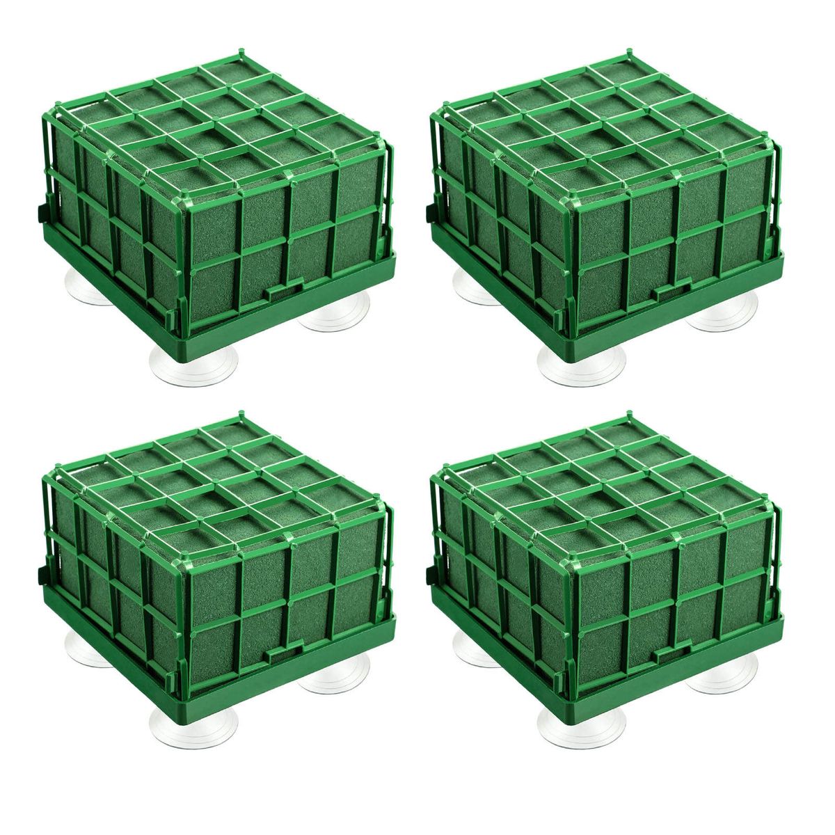 4 Pack Square Floral Foam Cage Flower Holder, Floral Foam
