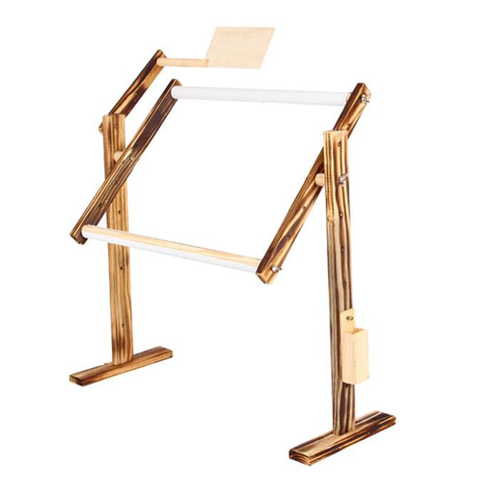 Adjustable Wood Cross Stitch Rack Desktop Embroidery Frame Hoop Stand