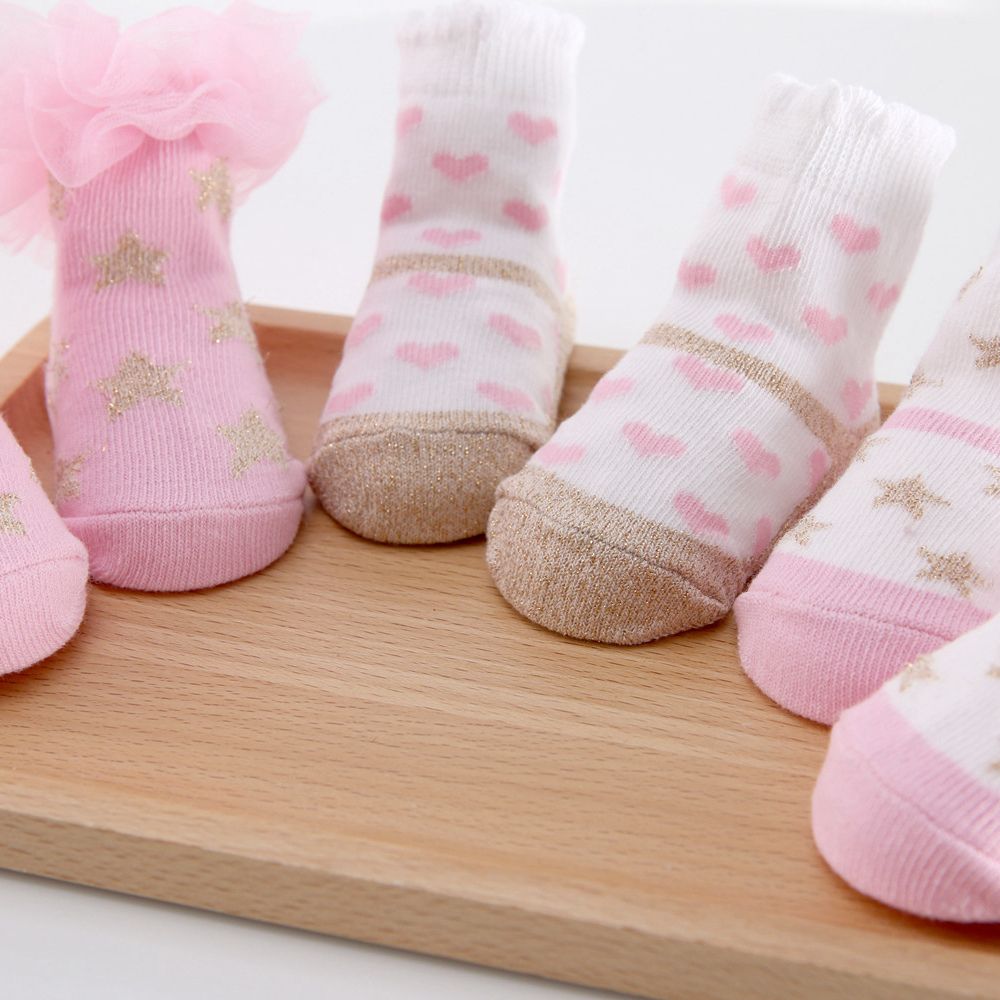 Baby Girls Socks Princess Cute Cotton Newborn Socks 3pcs