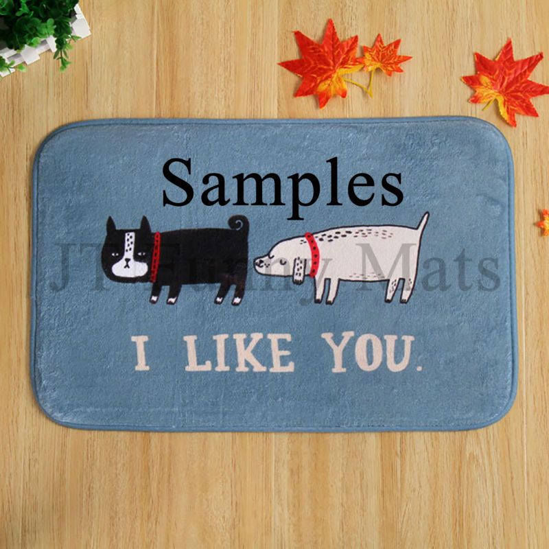 Entrance Doormat Decor With Nature Whild Bear In W
