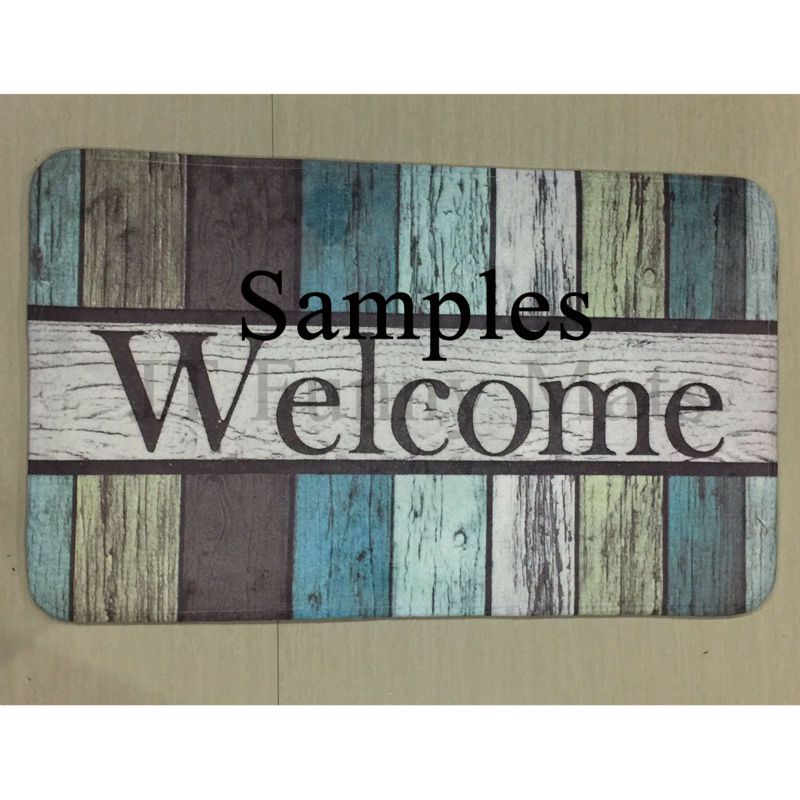Entrance Doormat Decor With Nature Whild Bear In W