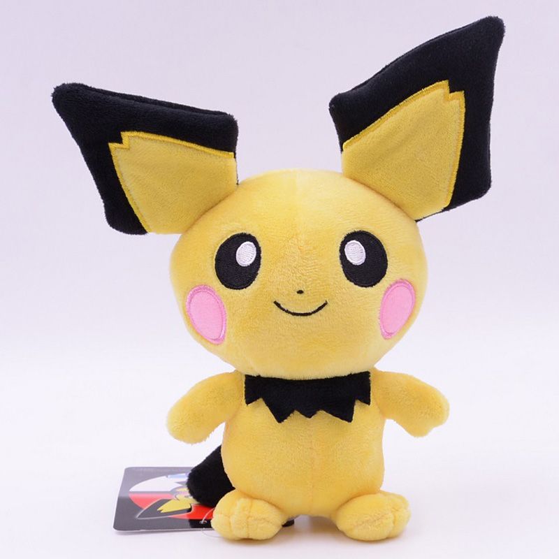 20cm Tomy Pokemon Pet Figures Pichu Cartoon Plush Kawaii
