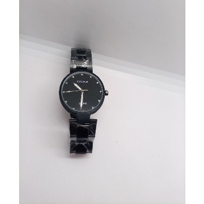 Classic Unisex Black Steel Watch - Black Face