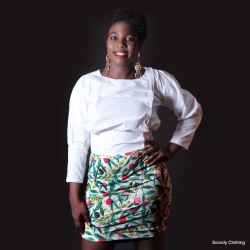 Multi-colour Mini Stretch Skirt