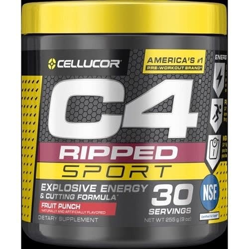 C4 Ripped Sports Pre-workout Powder, Fruit Punch, 270g