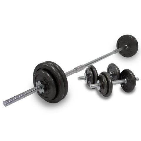 50kg Barbell Weight With Dumbbell - Black