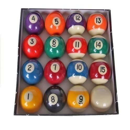 Snooker Ball Set 1-16 -medium Size