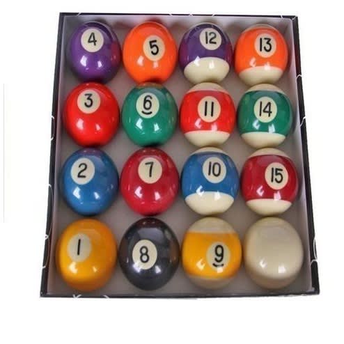 Snooker Ball Set 1-16 -medium Size
