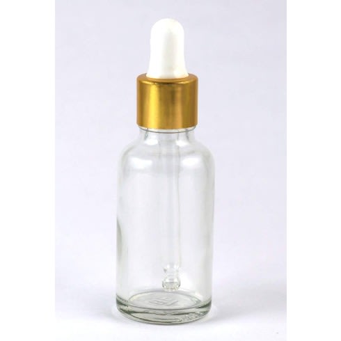 Empty Essential Oil & Serum Transparent Glass Bottle With Dropper - 30ml - 4pieces