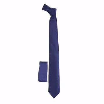 Long Tie & Pocket Square - Deep Blue