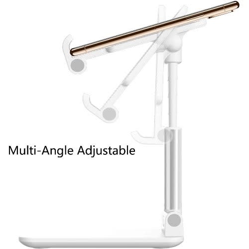Mobile Desk Phone And Tablet Holder - White
