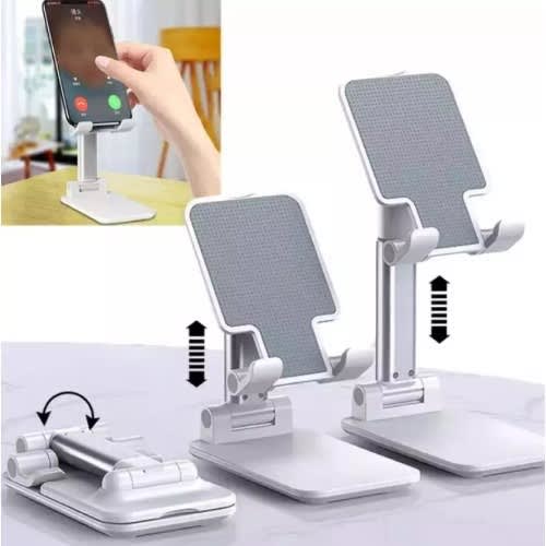 Mobile Desk Phone And Tablet Holder - White