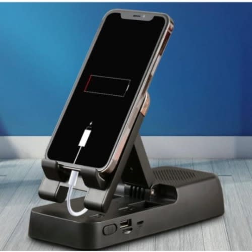 Desktop Phone holder With Bluetooth Speaker And Powerbank
