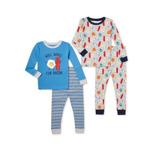 Boys Bacon Long-Sleeved Cotton Snug Fit Pyjamas Sleepwear