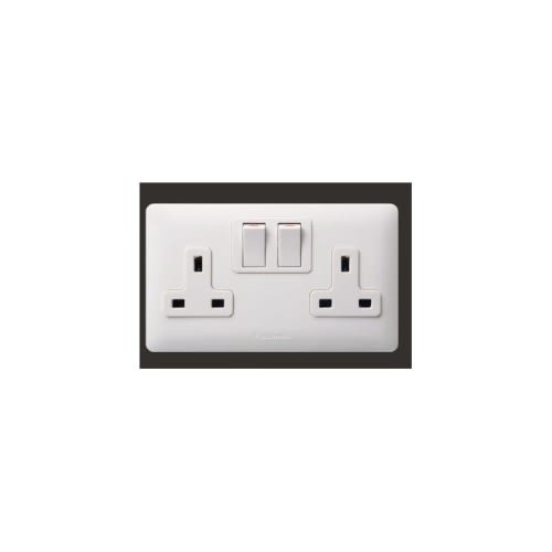 2-gang 13a Sp Switched Socket-wdba1221