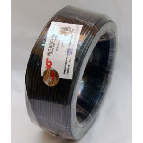 Single Core Copper Wire 16mm - Black