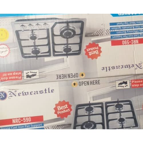 Newcastle 4 Burner Stainless Steel In-built Gas Cooker Hob