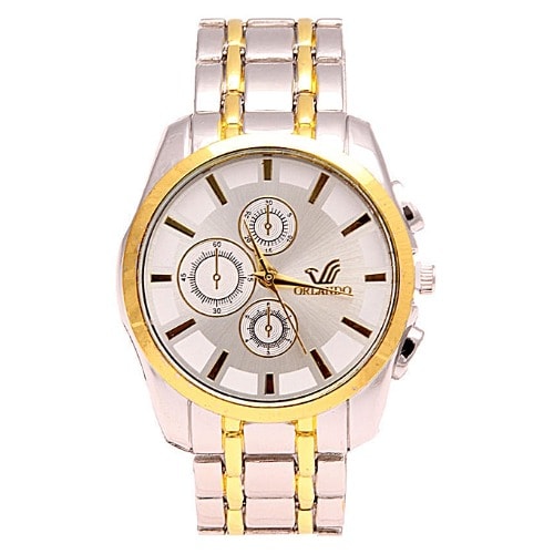 Men Two-tone Executive Wristwatch