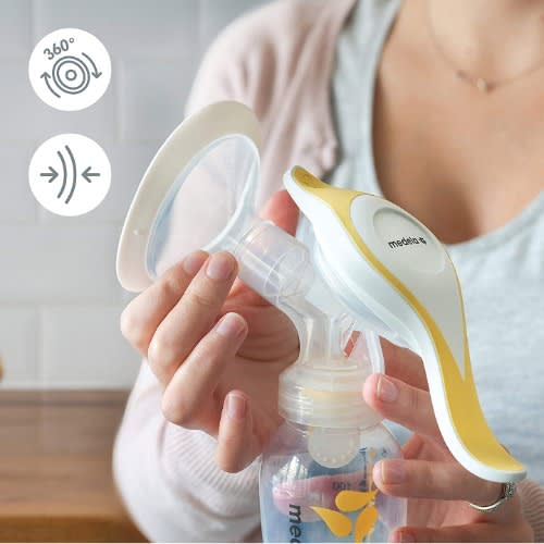 Manual Harmony Single Hand Breast Pump With Flex Shields For Comfort And Expressing - 6  count