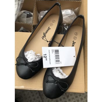 Thinny Knotted Bow Flat Cover Shoe - Black