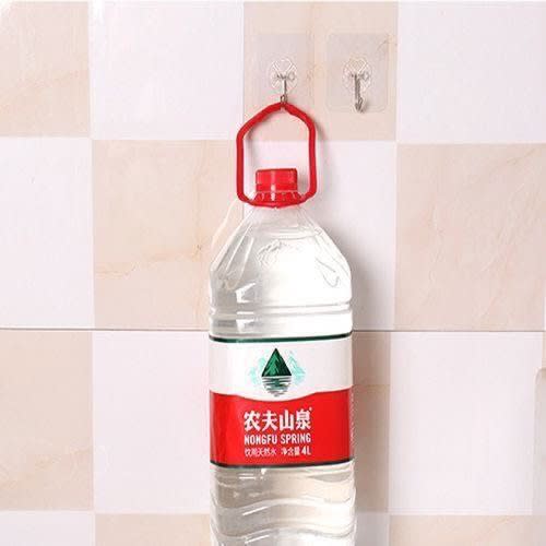 20 Pcs Strong Self-adhesive Hook - Transparent